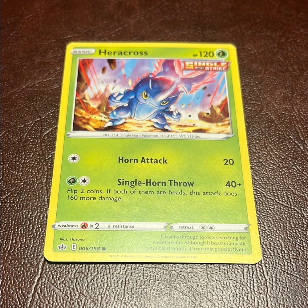 Pokemon Heracross Single Strike Card